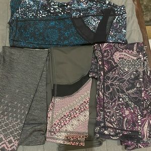 Sz Med, 3 crop legging and 1 full length, like new